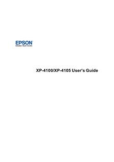 Epson XP 4100 manual. Camera Instructions.